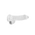 REALROCK - caurspīdīgs, dzīvotspējīgs dildo - caurspīdīgs (15 cm)