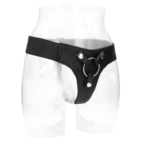 RealRock elastīgas apakšbikses pievienojamam strap-on, melnas