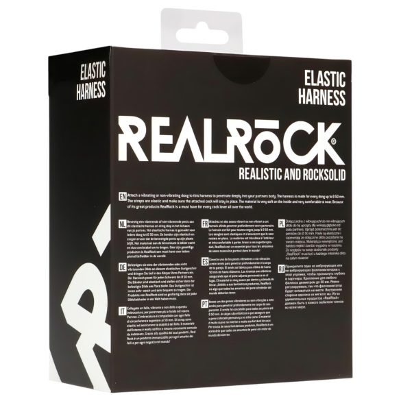 RealRock elastīgas apakšbikses pievienojamam strap-on, melnas