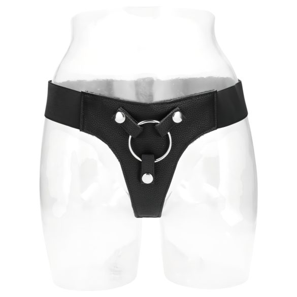 RealRock elastīgas apakšbikses pievienojamam strap-on, melnas