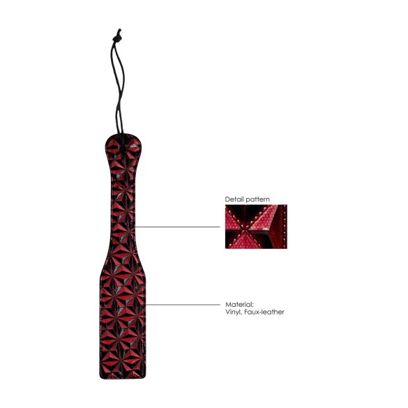 Ouch - ādas pletne ar dimanta rakstu sarkana