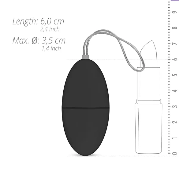Easytoys - vibrējošā ola ar 7 režīmiem un tālvadību melna