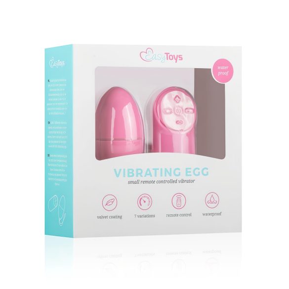 Easytoys - 7 ritmu radio vibrācijas ola (rozā)