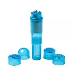   Easytoys kabatas vibrators komplekts ar uzgaļiem zils 5 daļas