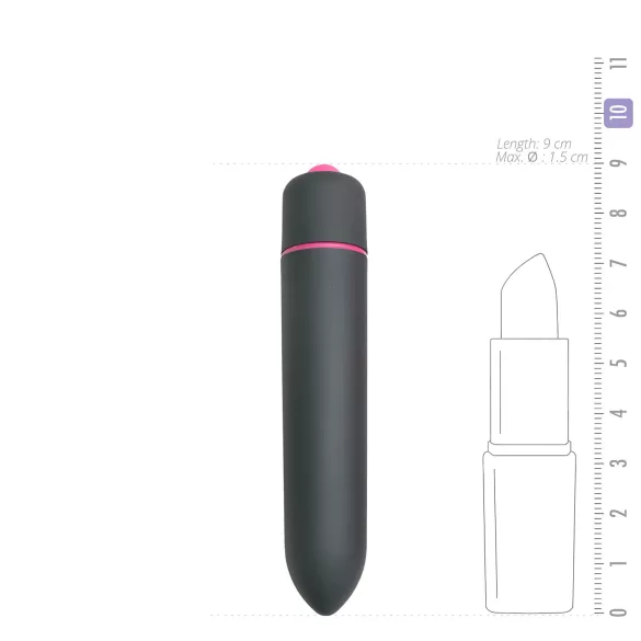 Easytoys vibrators bullet tipa ūdensizturīgs melns