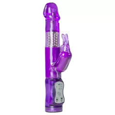   Easytoys vibrators ar rotējošām bumbiņām un klitora stimulatoru violets