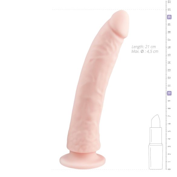Easytoys - silikona dildo ar piesūcekni 21cm naturāls