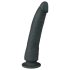 Easytoys - piesūcekņu 100% silikona dildo (21 cm) - melns