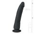 Easytoys - piesūcekņu 100% silikona dildo (21 cm) - melns