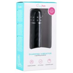   Easytoys Diamond Twirled - inovatīvs melns spirālveida vibrators