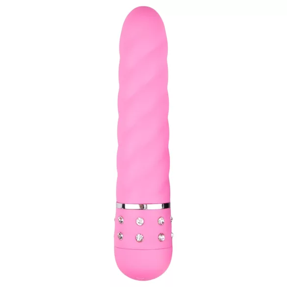 Easytoys Diamond - vibrators ar spīdumiem, rozā