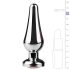 Easytoys Metāla Nr.11 - rozā akmens anālais spraudnis - sudrabs (3,5cm)