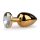 Easytoys Metāla Nr.1 - ar balto akmeni rotāts anālais spraudnis - zelta (2,5 cm)