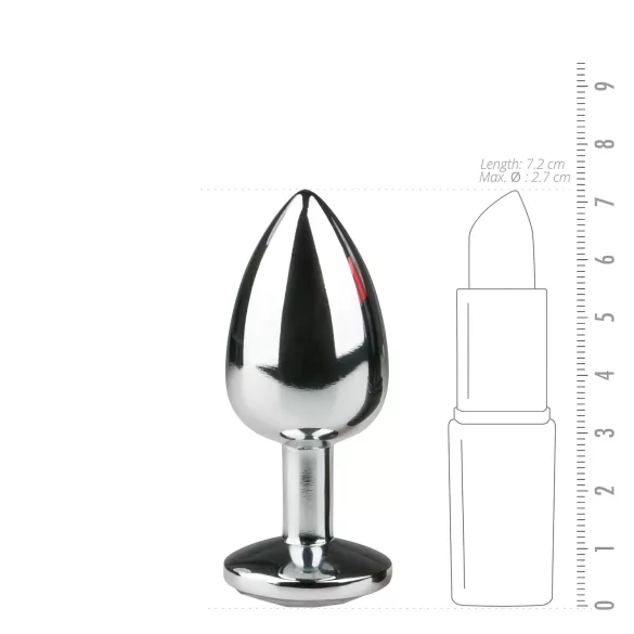 EasyToys - metāla anālais spraudnis (sudraba‑balts)