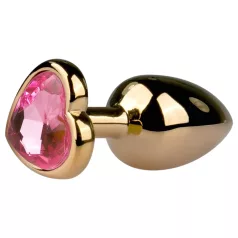 Easytoys anālais aizbāznis metāla zelta-rozā 2,5 cm