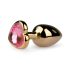 Easytoys Metal Nr.3 - anālais spraudnis - zelta-rozā (2,5 cm)
