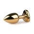 Easytoys Metal Nr.3 - anālais spraudnis - zelta-rozā (2,5 cm)