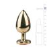 Easytoys Metal Nr.8 - anālais spraudnis ar sirsniņas pamatni - zelta-rozā (3,5 cm)