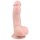 Easytoys - piesūcekņa dildo ar sēkliniekiem (15 cm) - dabīgs