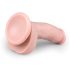 Easytoys - piesūcekņa dildo ar sēkliniekiem (15 cm) - dabīgs
