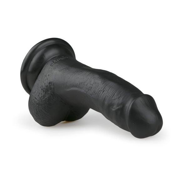 Easytoys - piesūceknis gredzens dildo (15cm) - melns