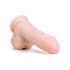 Easytoys - piesūceknis, sēklinieku dildo (17,5 cm) - dabīgs