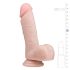 Easytoys - piesūceknis, sēklinieku dildo (17,5 cm) - dabīgs