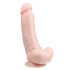 Easytoys - piesūceknis, sēklinieku dildo (20 cm) - dabīgs