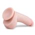 Easytoys - piesūceknis, sēklinieku dildo (20 cm) - dabīgs