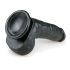 Easytoys - ar piesūcekni, sēkliniekiem dildo (20cm) - melns