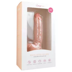   Easytoys - dildo ar piesūcekni un sēkliniekiem 22,5 cm naturāls
