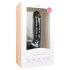 Easytoys - piesūcekņa dildo ar sēkliniekiem (22,5 cm) - melns