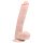 Easytoys - dildo ar piesūcekni un sēkliniekajiem 26,5cm naturāls