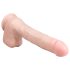Easytoys - piesūcekņa paliktnis, liels dildo (29,5 cm) - dabīgs