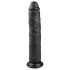 Easytoys - piesūceknis extra liels dildo (28,5 cm) - melns