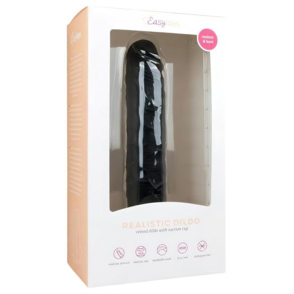 Easytoys - piesūcekņa dildo ekstra liels 28,5 cm melns