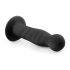 Easytoys anālais dildo ar piesūcekni, rievots, 14cm, melns