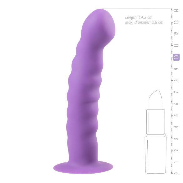 Easytoys - viļņains dildo ar piesūcekni violets