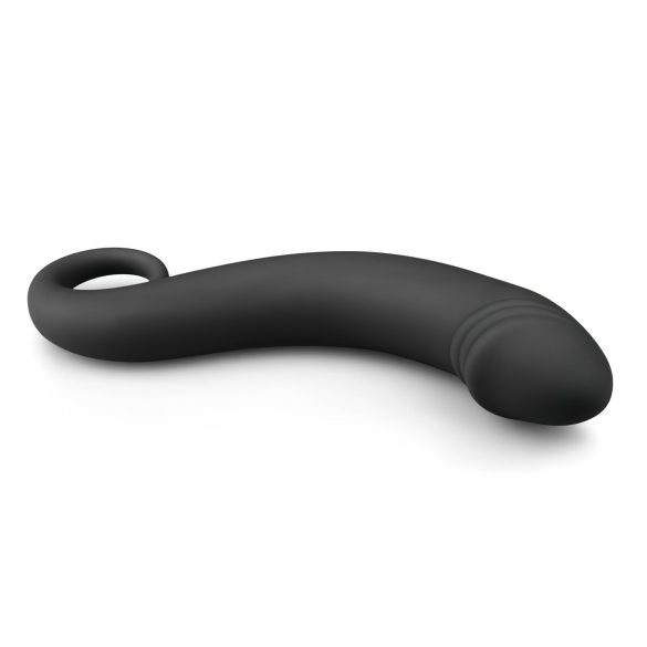 EasyToys anālais dildo izliekts silikona melns
