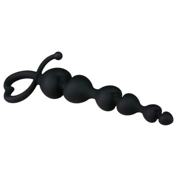 EasyToys - pērļu anālais dildo (melns)