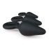 Easytoys - anālo spraudņu komplekts ar gredzenu - 3 gab. (melns)