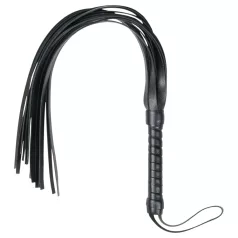 Easytoys floggers pātaga mīksta mākslīgā āda melna