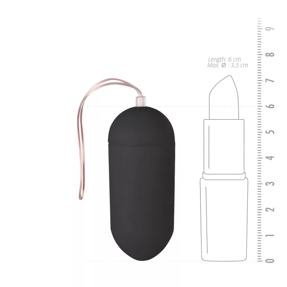 EasyToys - valkājama tālvadības vibrējošā ola (melnā krāsā)