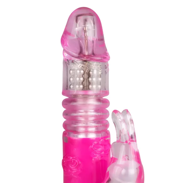 Easytoys Bunny - vibrators ar stumšanas funkciju rozā