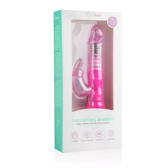 Easytoys Bunny - vibrators ar stumšanas funkciju rozā