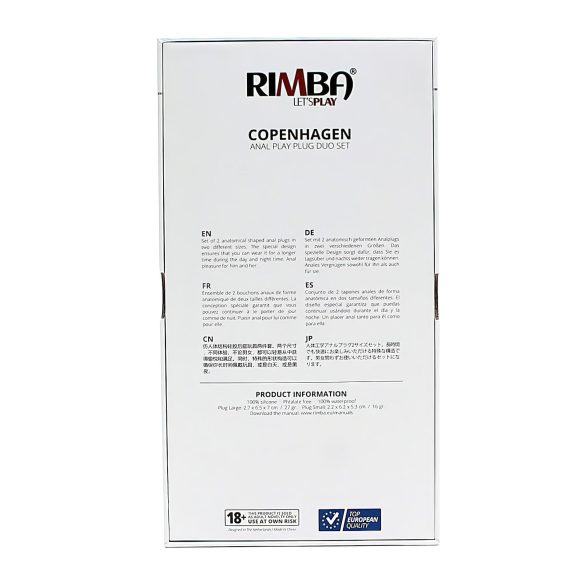 Rimba Copenhagen - anālais aizbāznis komplekts lila krāsa 2 gab