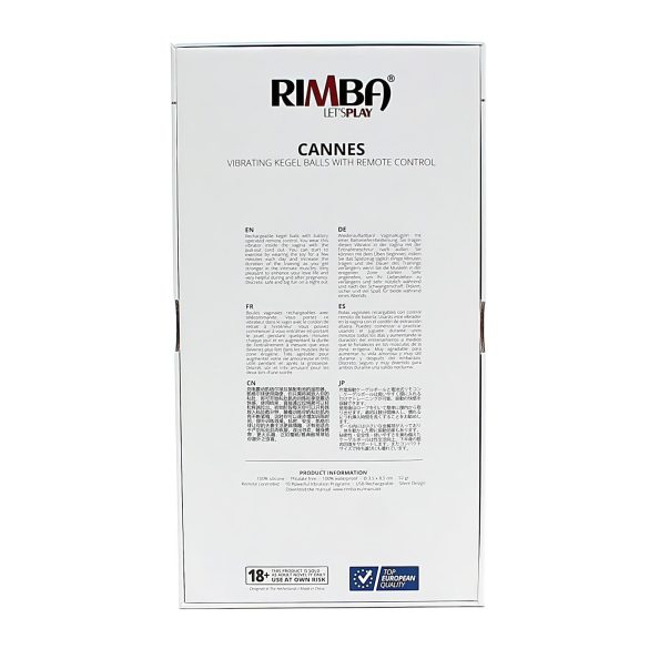 Rimba Cannes - vibrējošā olveida rotaļlieta ar tālvadību, uzlādējama, violeta