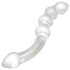 Rimba Xena - divkāršs stikla dildo (caurspīdīgs)