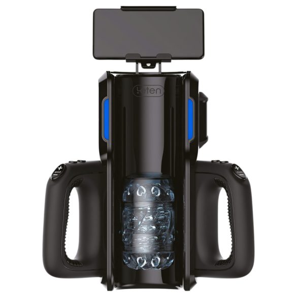 LETEN SM 500 - masturbators ar kustīgu funkciju un telefona turētāju melns