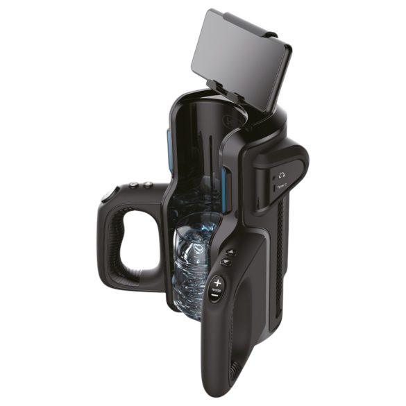 LETEN SM 500 - masturbators ar kustīgu funkciju un telefona turētāju melns